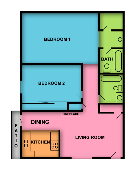 This image is the visual schematic representation of Sangria in Casa Tiempo Apartments.